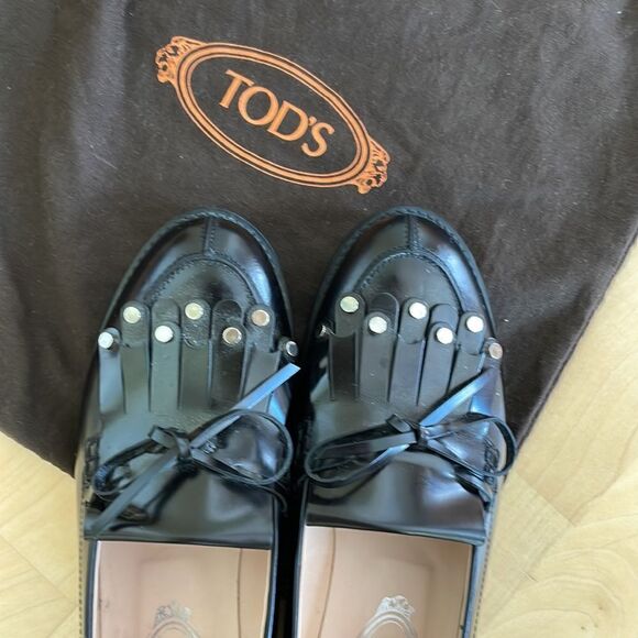 Tod's Kilt Style Studded Loafers - 37 - Picture 5 of 6